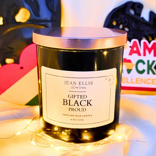 Gifted Black Proud Theme Scented Candle